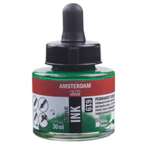 Amsterdam Ink 30ml - 619 permanent green