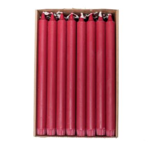 Økologisk kronelys 100% stearin 2,2x28cm bordeaux 1stk