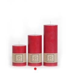 Økologisk kubbelys 100% stearin 7x15 bordeaux