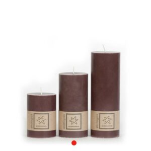 Økologisk kubbelys 100% stearin 7x15 brown