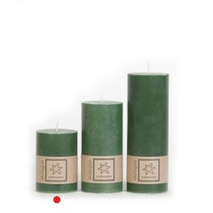 Økologisk kubbelys 100% stearin 7x10 dark green