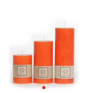 Økologisk kubbelys 100% stearin 7x15 orange