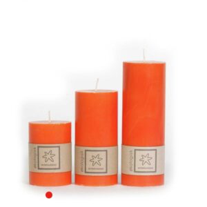 Økologisk kubbelys 100% stearin 7x10 orange