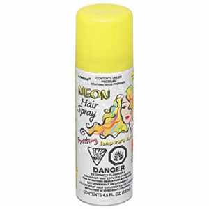 Neon hairspray yellow