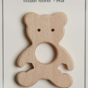 Wooden teether - bear