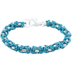Chainmaille Jewelry Kit - Byzantine Bracelet, turquoise