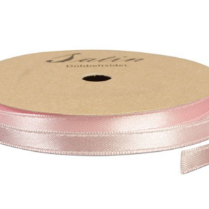 Satinbånd 6mm 10m - lys rosa