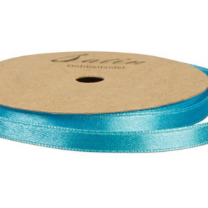 Satinbånd 6mm 10m - turkis