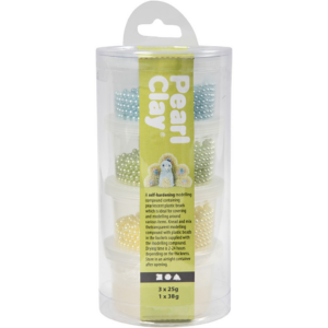 Pearl Clay®, 3x25 g, 38 g, lysblå/lysgrønn/lysgul