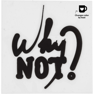 Glass & Porcelain sticker 8cm - Why not?, 1stk.