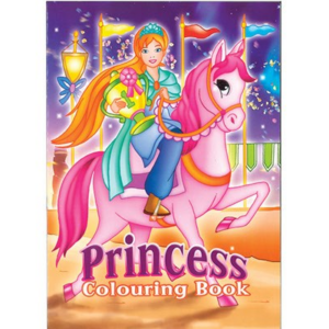 coloring A4 – princess & horse