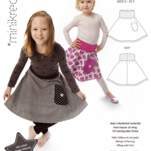 Minikrea papirmønster - Cirkelnederdel, 0-10 år