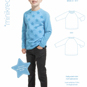 Minikrea papirmønster - Raglan T-shirt, 0-10 år