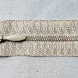 YKK glidelås 4mm spiral, ikke delbar 30cm - sand