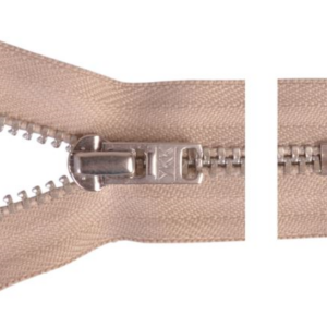 YKK glidelås 4mm aluminium, ikke delbar 15cm - beige