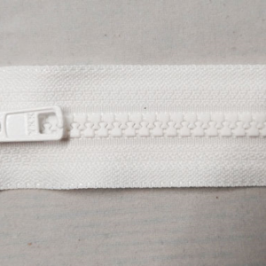 YKK glidelås 6mm vislon, delbar 45cm - hvit