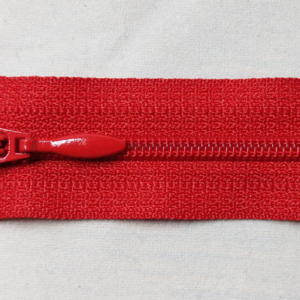 YKK glidelås 4mm spiral, ikke delbar 25cm - rød