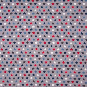 Jersey print 145cm - stars grey