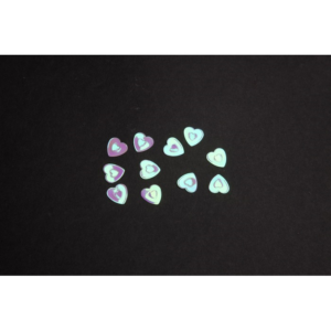 Hjerte hvit irriserende