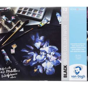 Van Gogh Akvarellblokk Black A4 360g – 12 ark