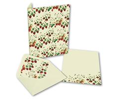 Brevpapir 10sett - markjordbær