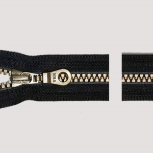 YKK glidelås 6mm vislon, delbar antik 80cm - sort