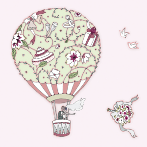 Dobbelt kort - Hot Air Balloon