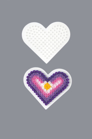 Hama midi piggplate - hjerte liten