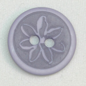 Knapp Rund med blomst 15mm – Lavendel