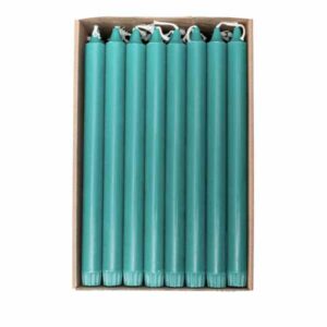 Økologisk kronelys 100% stearin 2,2x28cm petrol 1stk