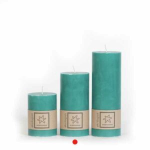 Økologisk kubbelys 100% stearin 7x15 petrol