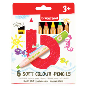 Bruynzeel KIDS – Soft Fargeblyanter 6stk