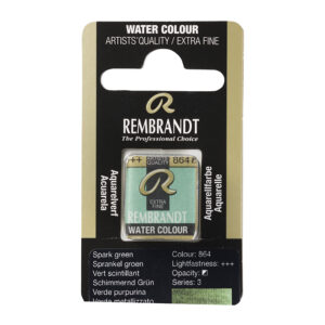 Rembrandt Akvarell Halfpan – 864 sparkle green