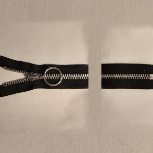 YKK glidelås 4mm aluminium, ikke delbar 25cm - sort