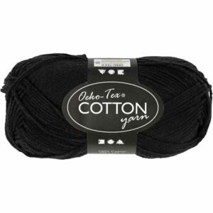 Cotton Øko-Tex 100% bomull 50g - sort