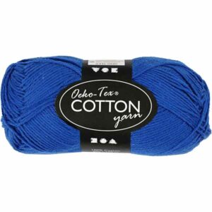 Cotton Øko-Tex 100% bomull 50g - koboltblå
