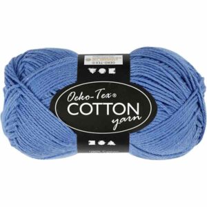 Cotton Øko-Tex 100% bomull 50g - blå