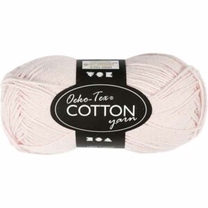 Cotton Øko-Tex 100% bomull 50g - lys rosa
