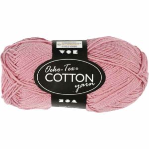 Cotton Øko-Tex 100% bomull 50g - rosa