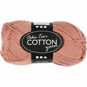 Cotton Øko-Tex 100% bomull 50g - gammelrosa