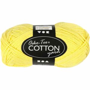 Cotton Øko-Tex 100% bomull 50g - gul