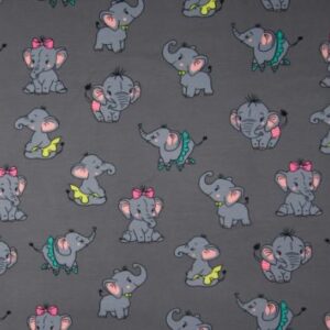 Jersey print 145cm – elephant grey