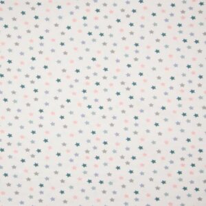 Jersey print 145cm – stars white