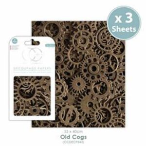 Craft Consortium Old Cogs Decoupage Papers
