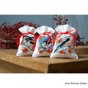 Broderisett poser 3stk - tits & red berries