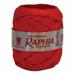 Gavebånd Raphia – 01 Rød – 20m