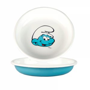 Smurfene emaljetallerken