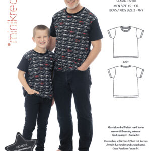 Minikrea papirmønster - Klassisk T-Shirt, 2-16 år/ str XS-XXL