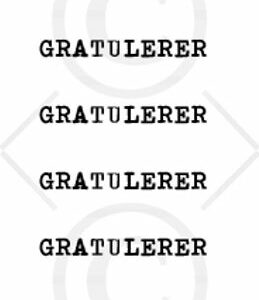 Klistremerker - Gratulerer