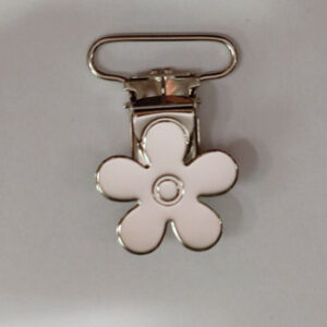 Seleklips blomst 25mm blank